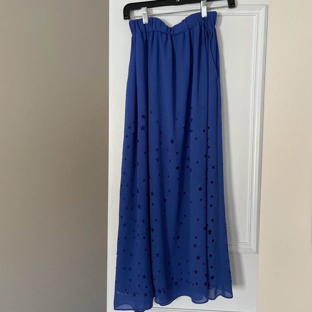Blue maxi skirt